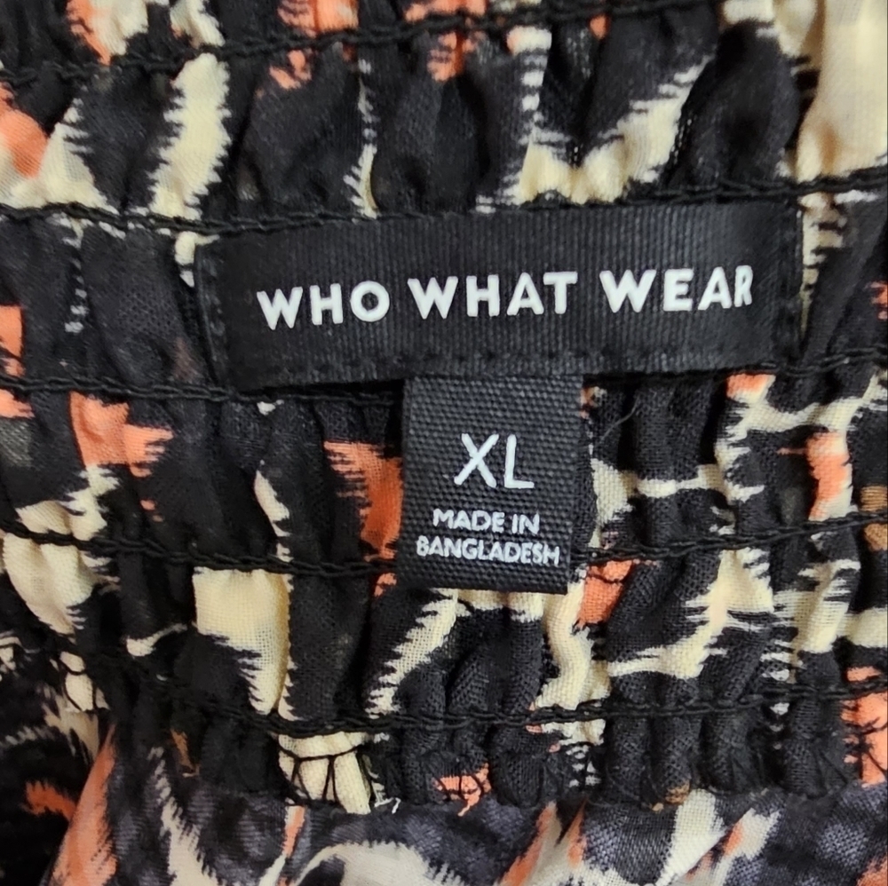 Who What Wear Leopard Print Ruffle Top Size XL - Picture 8 of 11